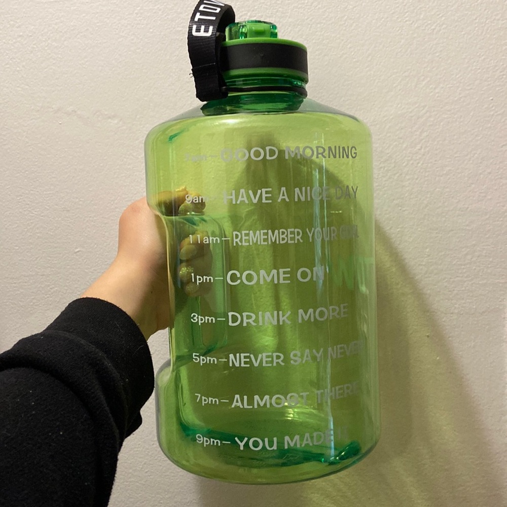 USED Green 1 gallon water bottle